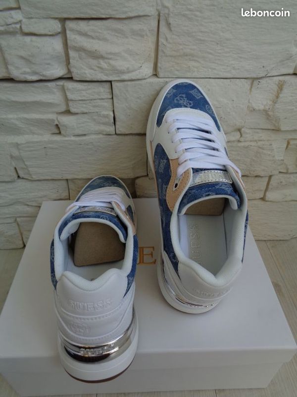 Superbes baskets Guess modèle Moxea20 en jean (image 12)