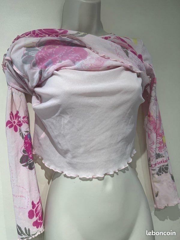 T-shirt Christian Lacroix, junior, Rose, jaune bleu, fuchsia fleuri 11 ans (image 4)