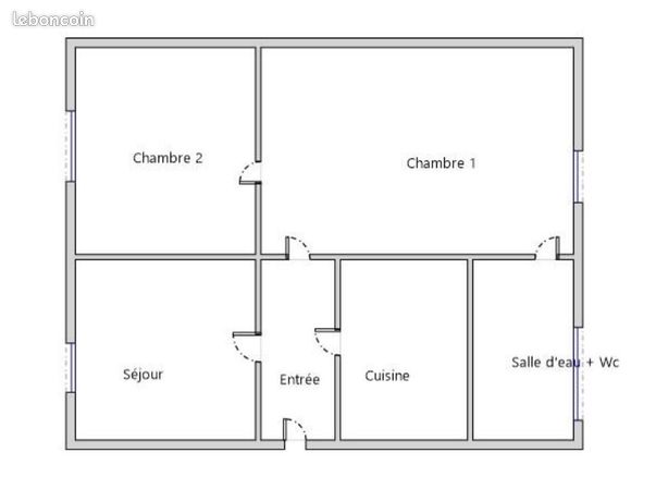 Appartement a louer  - 3 pièce(s) - 45 m2 - Surfyn