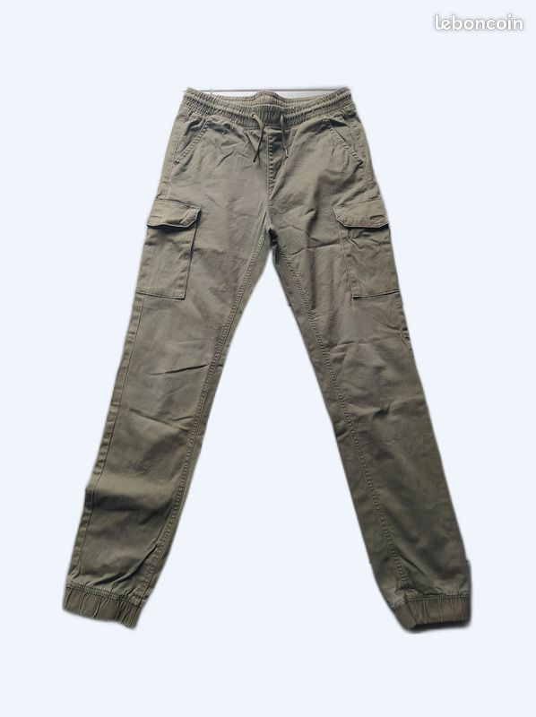 Pantalon en toile kaki 14 ans (image 1)