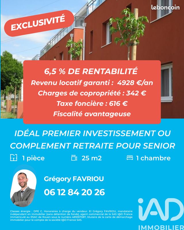 Appartement 1 pièce 25 m²