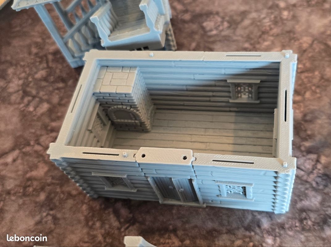 Maison 2 étages JDR - terrain à peindre, pour jeux de rôle / figurines (D&D, Pathfinder...) (image 3)