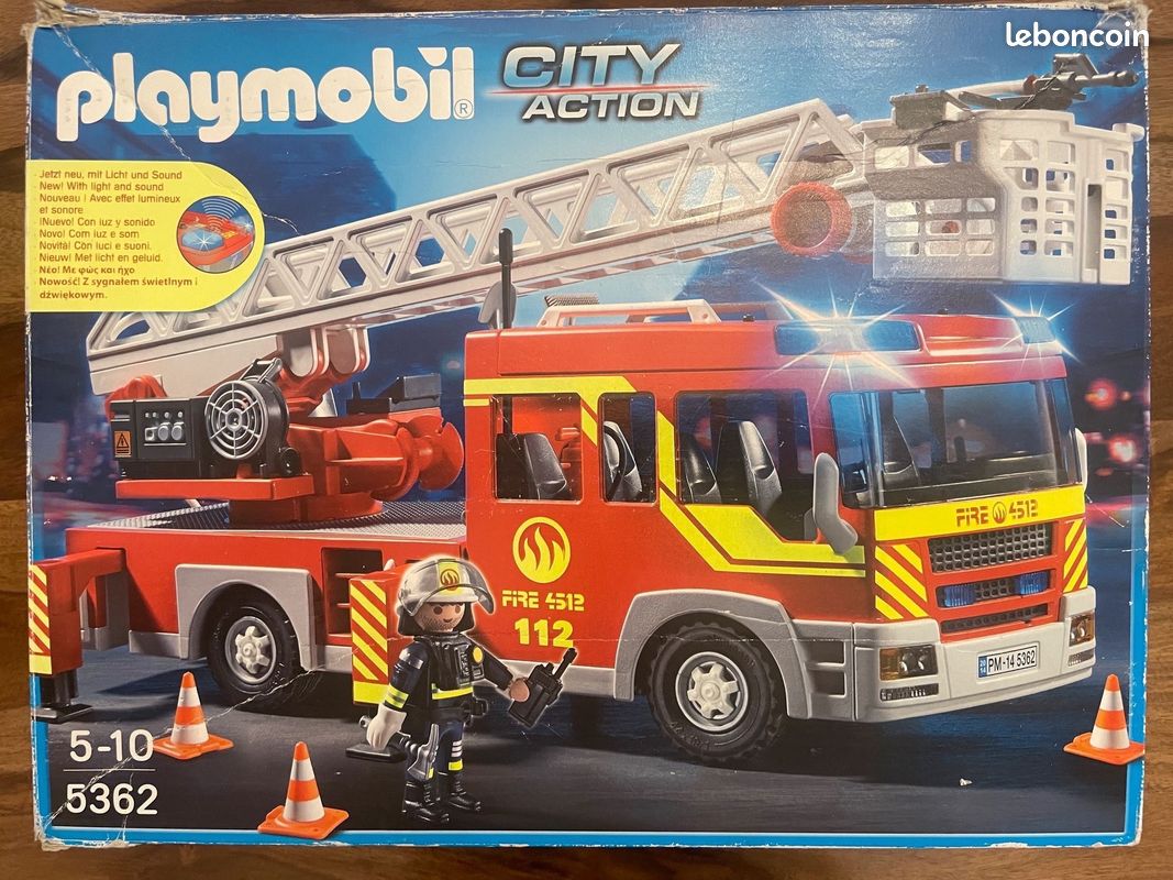 PLAYMOBIL 5362 Camion Pompier Échelle Sirene - Playmobil | Soldes fnac Suisse