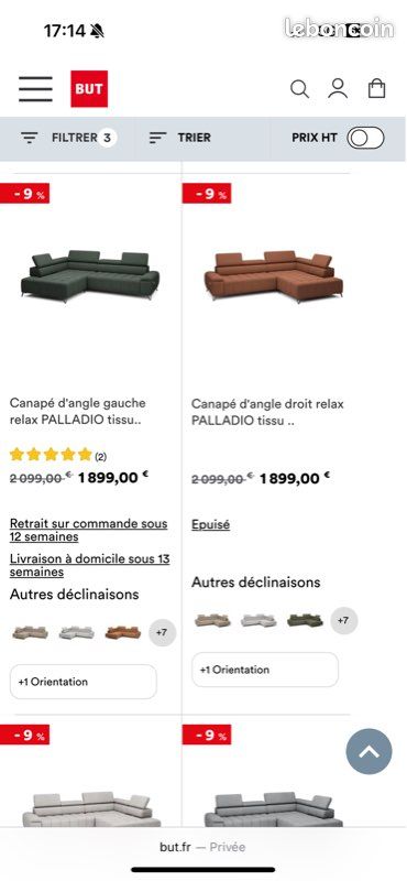 Canapé d’angle (prix négociable) (image 5)