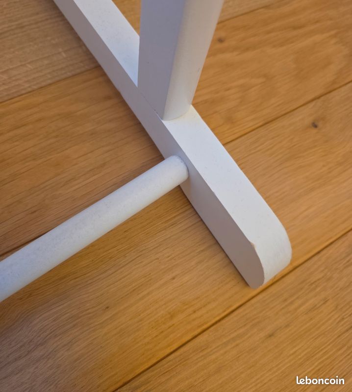 2 valets vêtement en bois blanc (image 5)