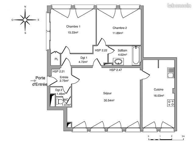 Appartement 3 pièces 88 m² - Poitiers 86000 (image principale 2)