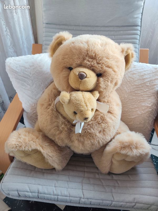 Magnifique Ours en Peluche Géant avec Ourson L. Dake En Zn – neuve (image 3)