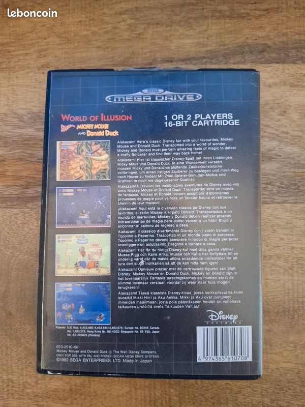 World of Illusion – Mega Drive – Boîte + Cartouche – Testé (image 4)