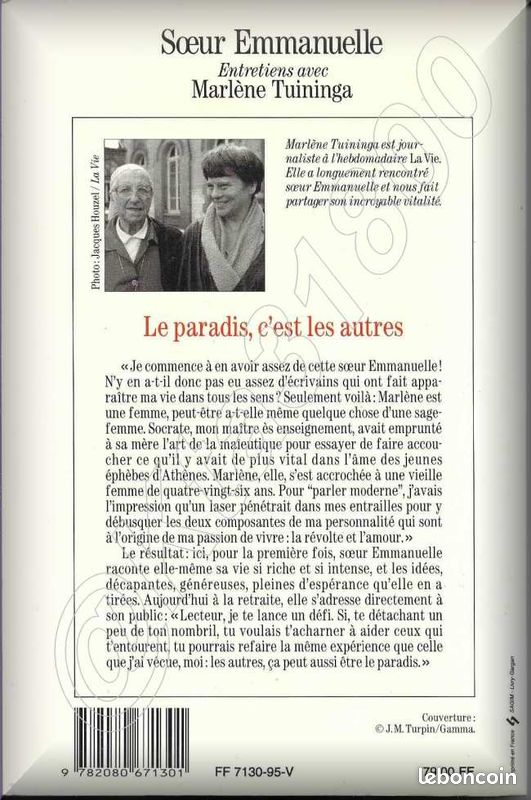 Le paradis c'est les autres - Marlène Tuininga, Soeur Emmanuelle - 1995 (image 2)