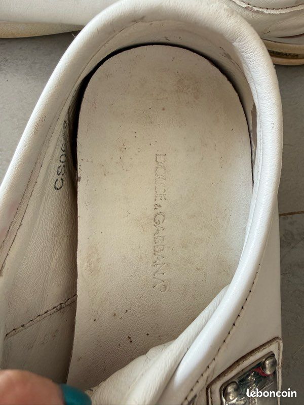 Tennis cuir blanc Dolce & Gabbana taille 8 homme (image 8)
