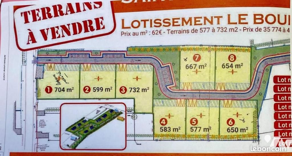 Terrain 704 m² · à Saint-Jacques-de-Néhou · 704 m² · 38 748 €