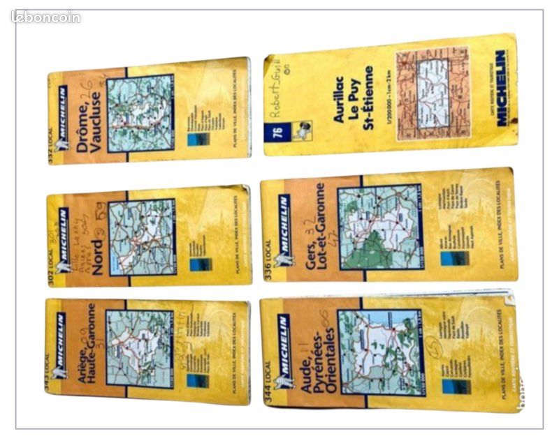 PLANS DE VILLE Lot de 6 Cartes Michelin (image 2)