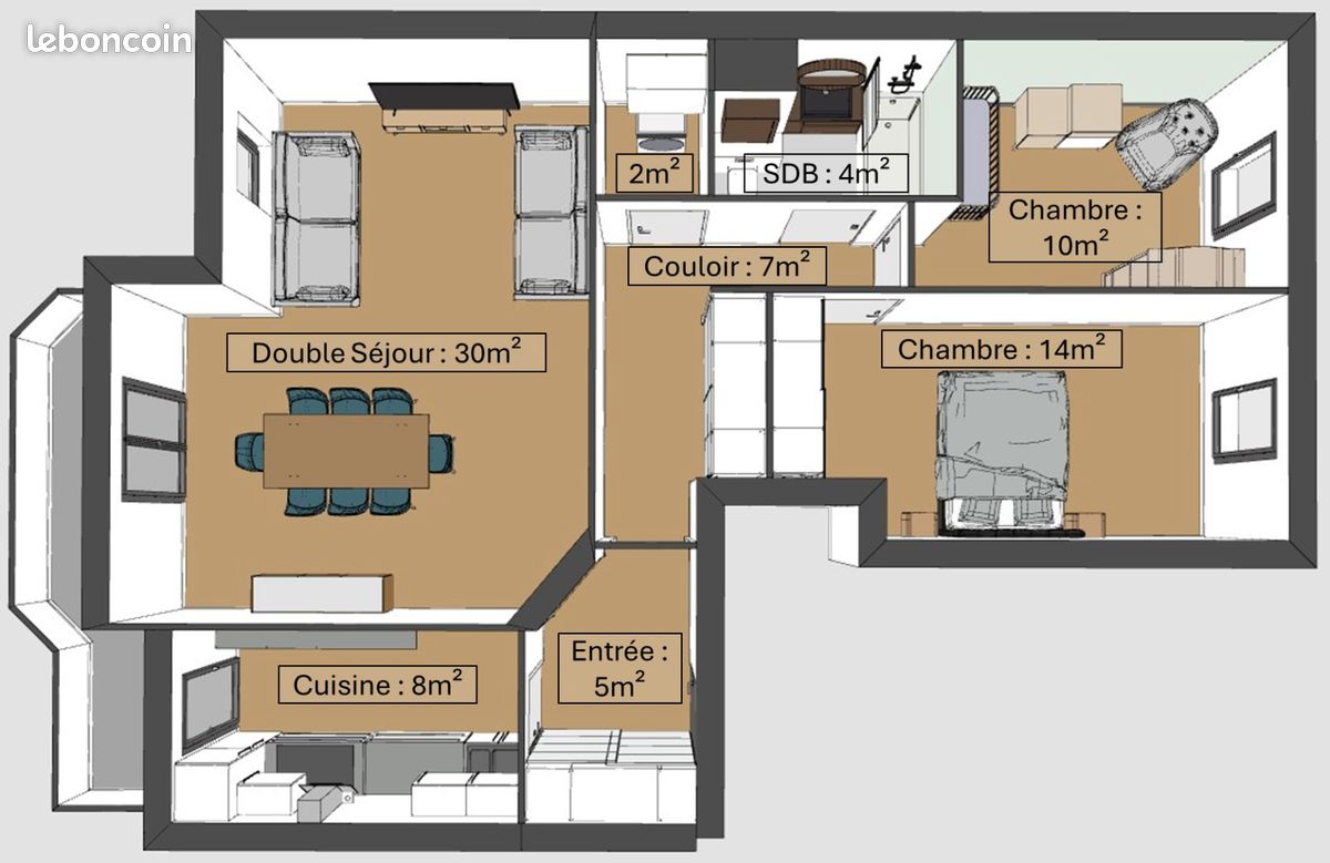 Appartement a louer rosny-sous-bois - 4 pièce(s) - 80 m2 - Surfyn