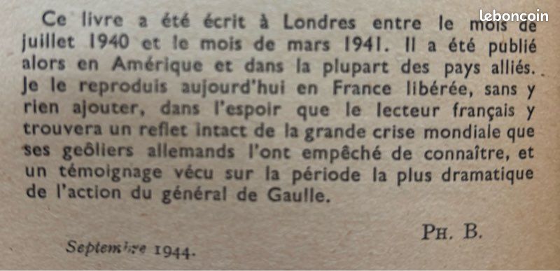 WW2. France. Livre « Charles de Gaulle » par Philippe Barrès (image 5)