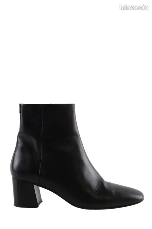 Boots en cuir noires Anthology Paris Chaussures