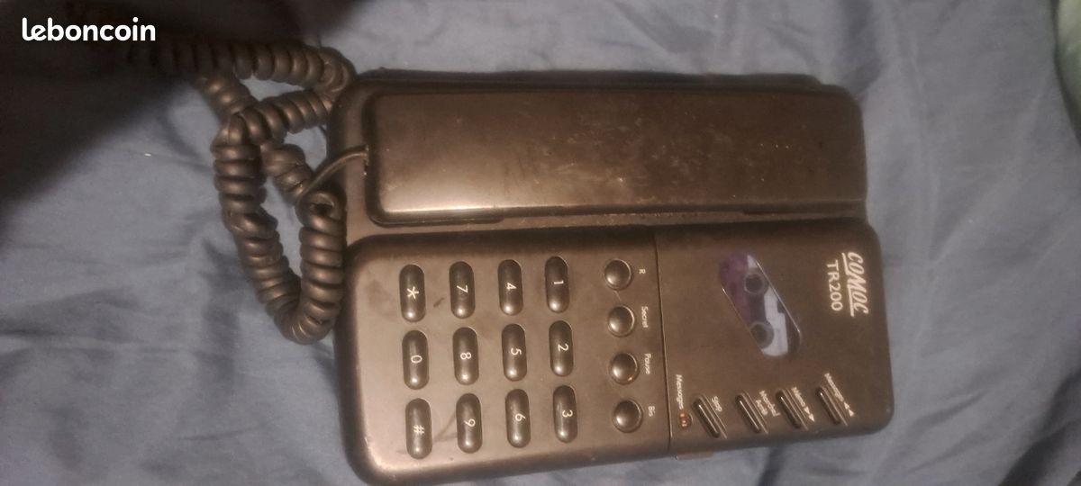 Téléphone fixe noir (image 1)