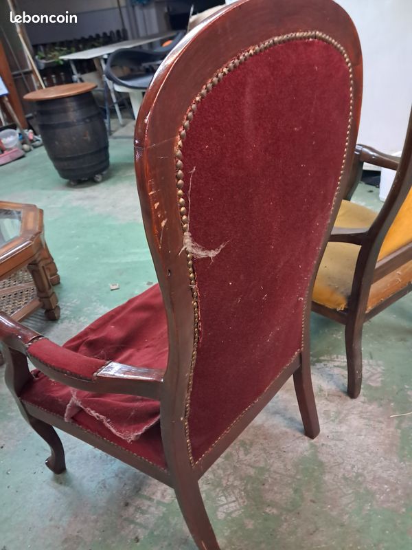 Lot fauteuils style voltaire à rénover (image 4)