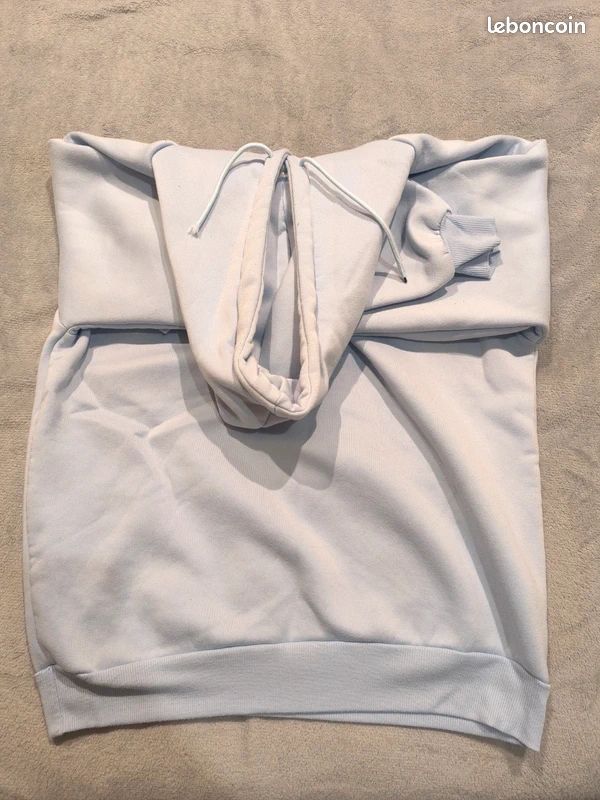 Sweat à capuche bleu clair taille L très bon état (image 8)