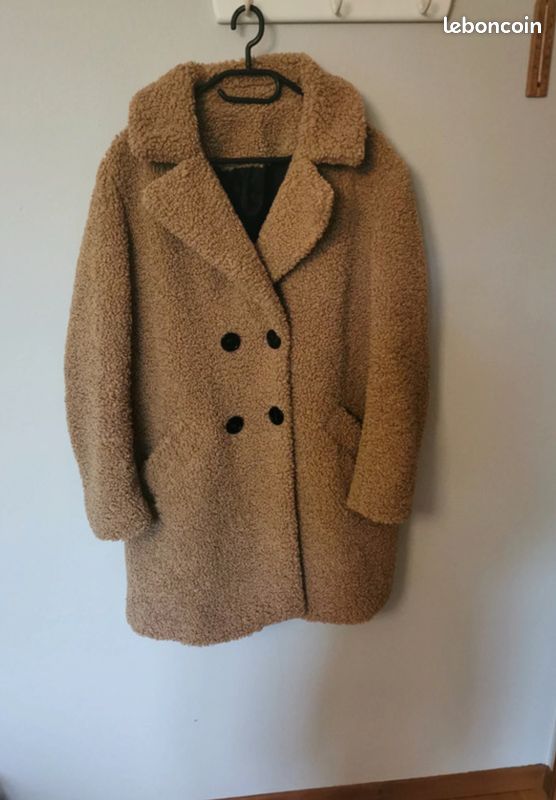 Manteau Zara Teddy moumoute bouclette femme Vêtements