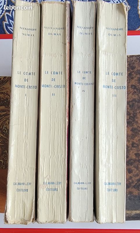Le Comte de Monte-Cristo – Alexandre Dumas – 4 tomes complets – Calmann-Lévy 1950 (image 3)