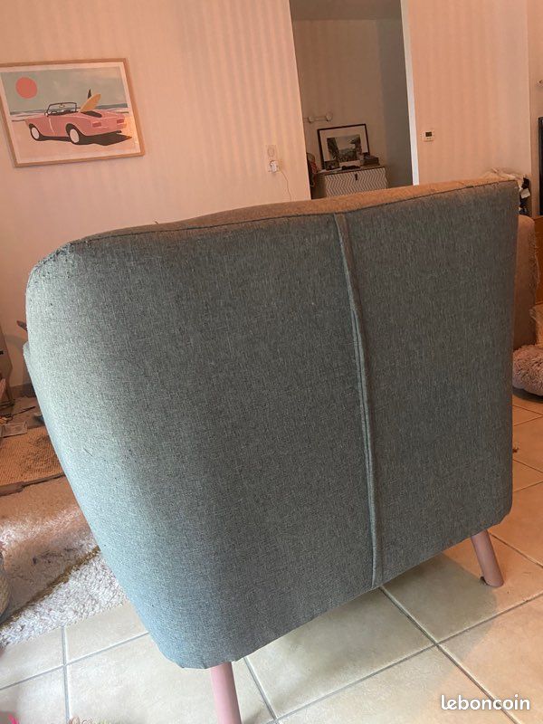 Fauteuil gris (image 3)