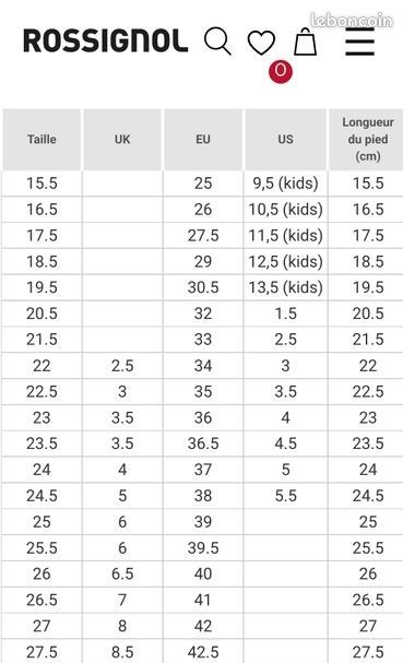 Chaussure Taille Junior Chaussures De Ski Enfant Rossignol Comp J