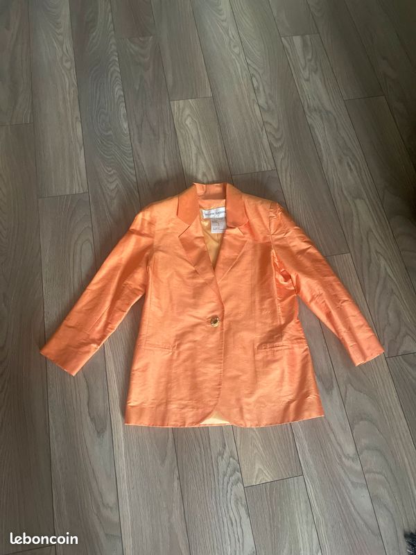 Jolie veste Haute couture par Hélène Grainville, en soie sauvage. T 38/40 (image 4)