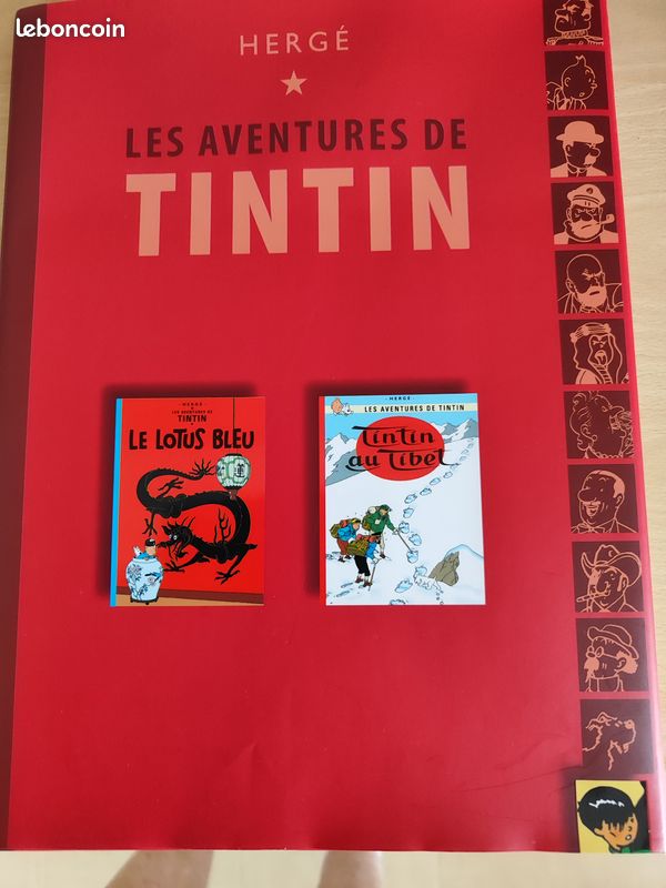 Livre double de TINTIN (le lotus bleu / tintin au tibet) (image 1)
