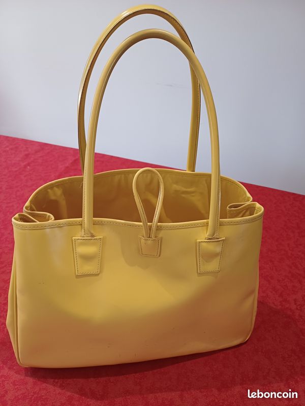 Sac à main jaune, grand sac cabas LANCOME (image 3)