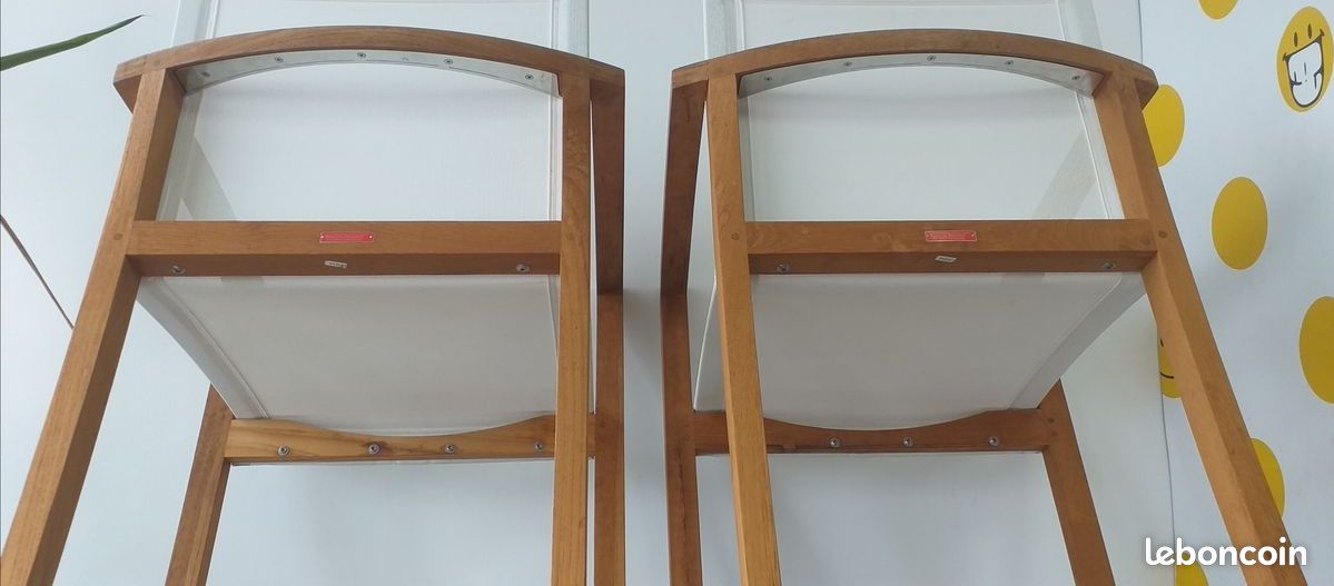 2 chaises hautes ou tabouret de bar design de Kris Van Puyvelde modèle XQI pour Royal Botania. Valeurs neuf 2198e (image 6)