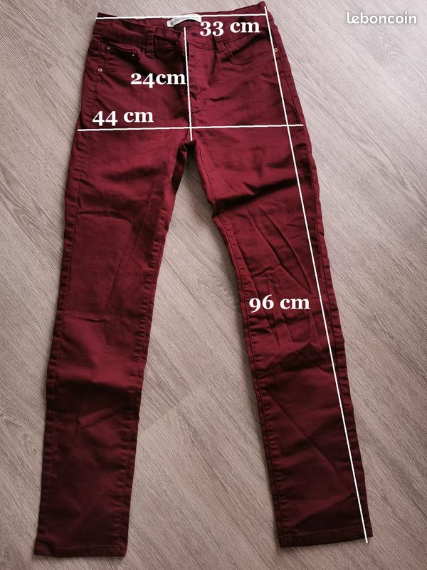 Pantalon bordeaux T38- My Christy Denim (image 3)