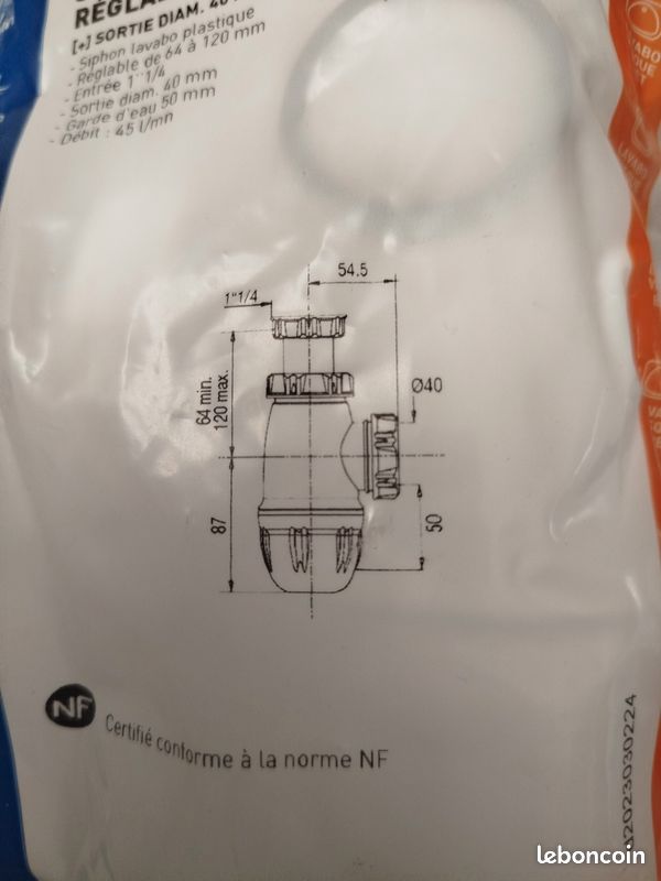 Siphon de lavabo (image 2)