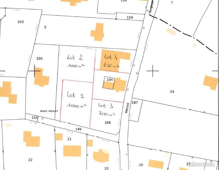 Terrain 659 m² · à Fouesnant · 659 m² · 159 250 €