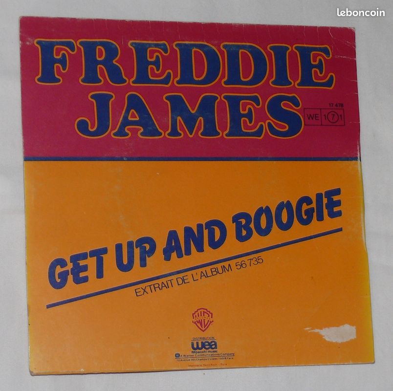 Freddie James / Get up and boogie (disque vinyle 45T) (image 2)