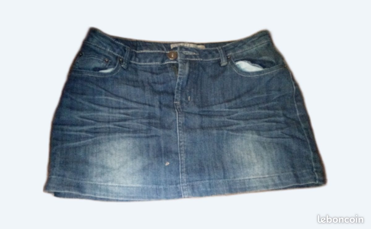 Mini jupe jeans (image 1)