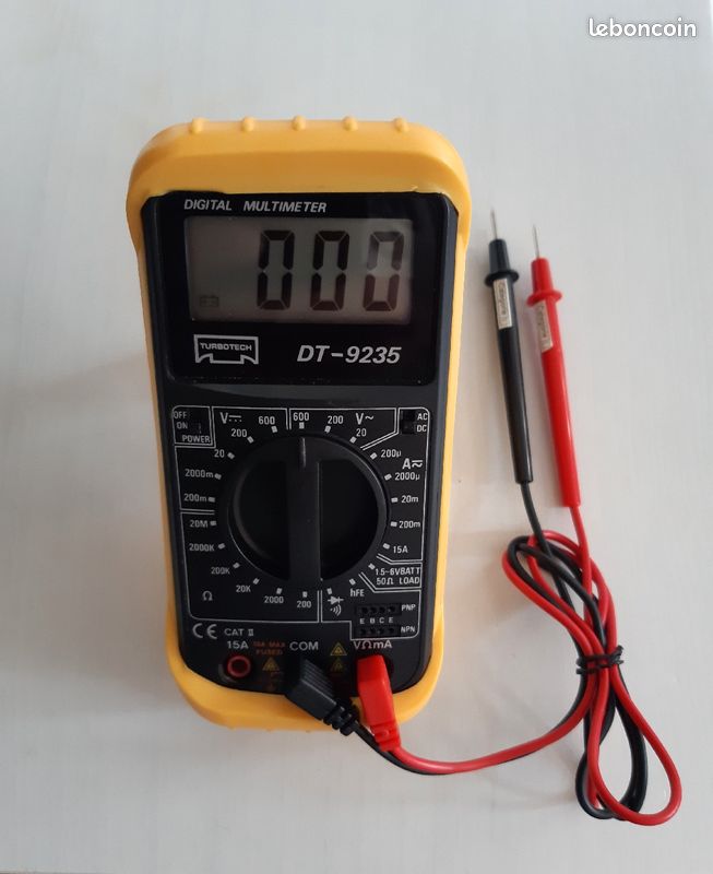 MULTIMETRE DIGITAL TURBOTECH DT-9235 Original Très Bon État (image 3)