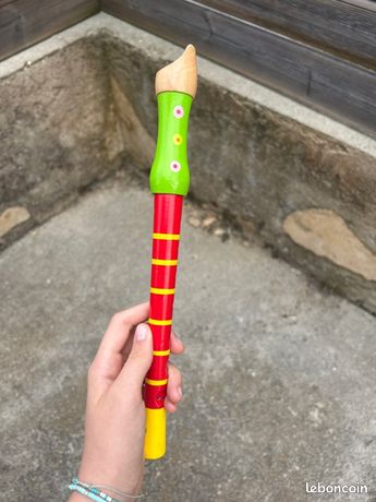 Flûte à Bec En Bois Pour Enfants – Motifs Colorés, Éveil Musical Dès 3 Ans, Instrument Léger Et Facile à Prendre En Main