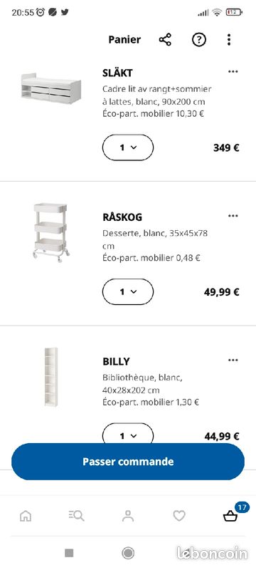 Cherche meuble Ikea Alex ou lack blanc (image 3)