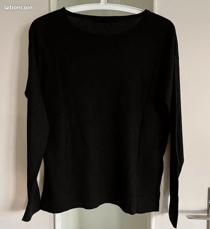 Haut Pull Cache-cœur Comptoir Des Cotonniers - Noir à Sequins - Taille XS - Neuf Sans étiquette