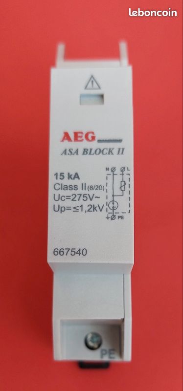 Parafoudre Neuf, Bipolaire AEG, Classe II, 15kA - 667540 (image 1)