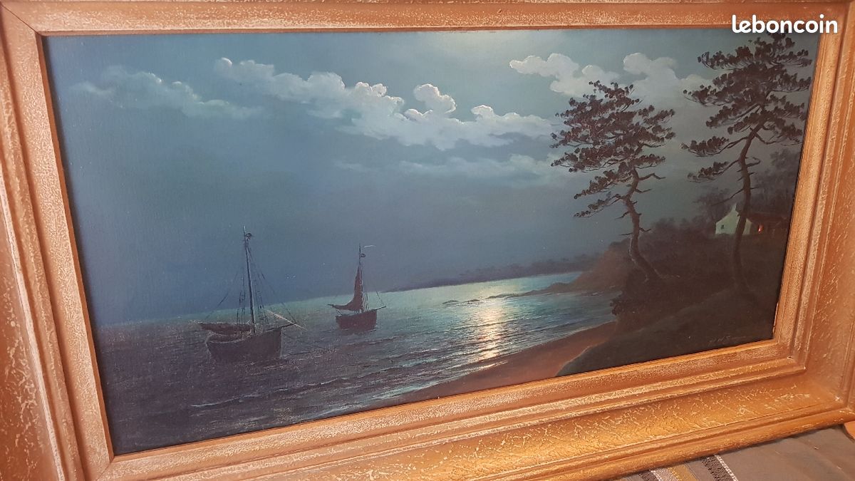 20ième siècle peinture huile signée (image 2)