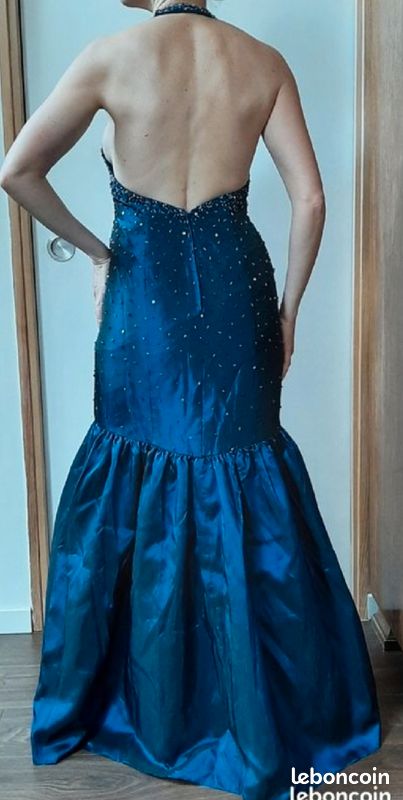 Robe longue de soirée glamour dos nu taille 38 - neuve (image 2)