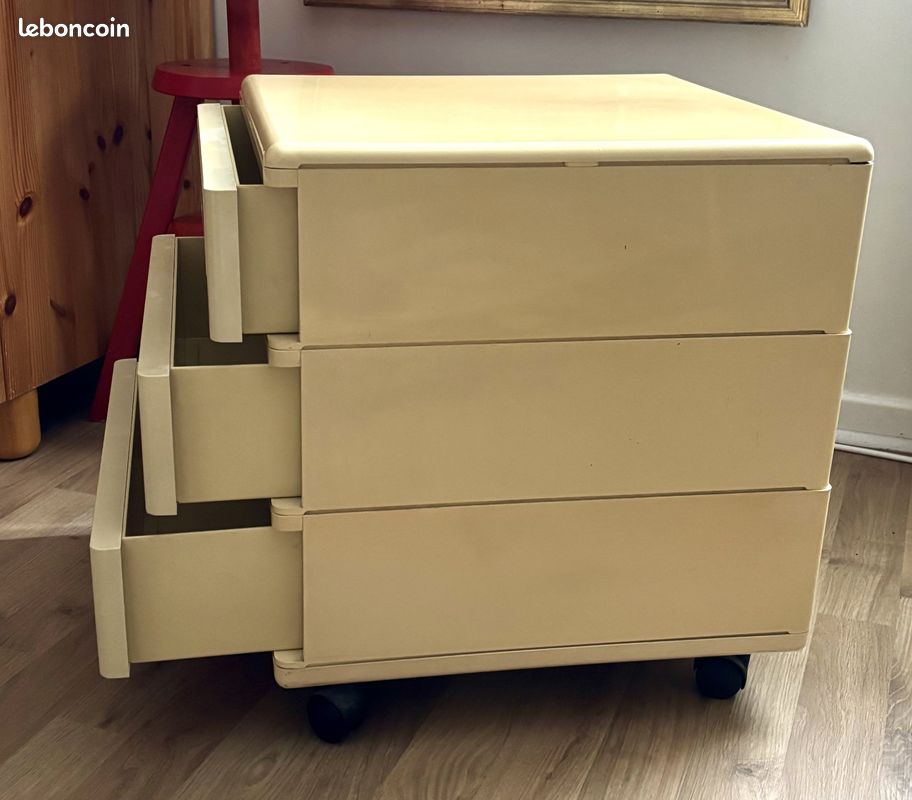 Caisson 3 tiroirs en ABS années 70 - Voir descriptif (image 5)