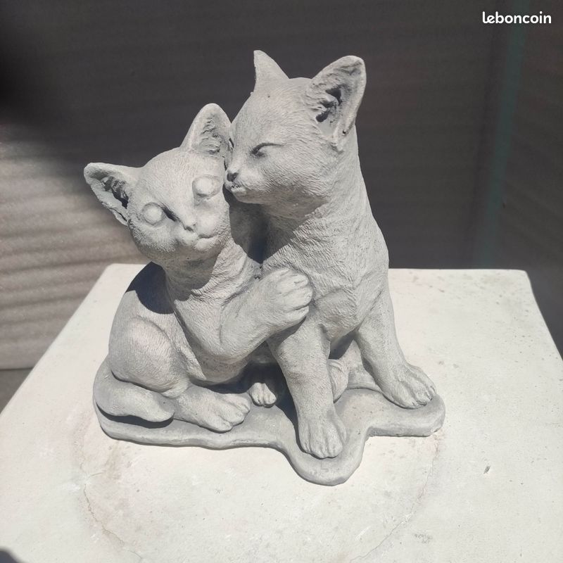Statue de lapin débloqué en résine, table de 14 pouces, Figurine de lapin gris