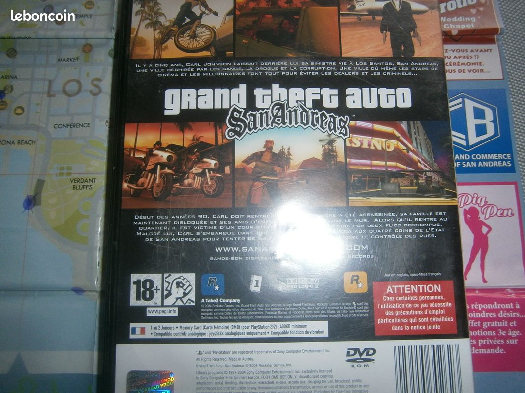 DVD PlayStation 2 * RARE * Grand Thetft Auto * SanAndreas (image 5)