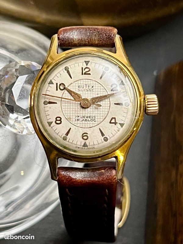 Montre Vintage Suisse BUTEX - Mouvement Mécanique AS 1187/1194, Révisée - Années 1940