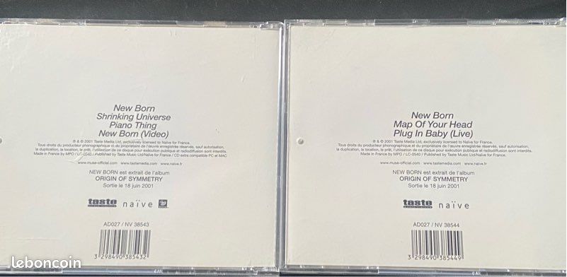 Lot 2 cd single Muse « New Born » (image 2)