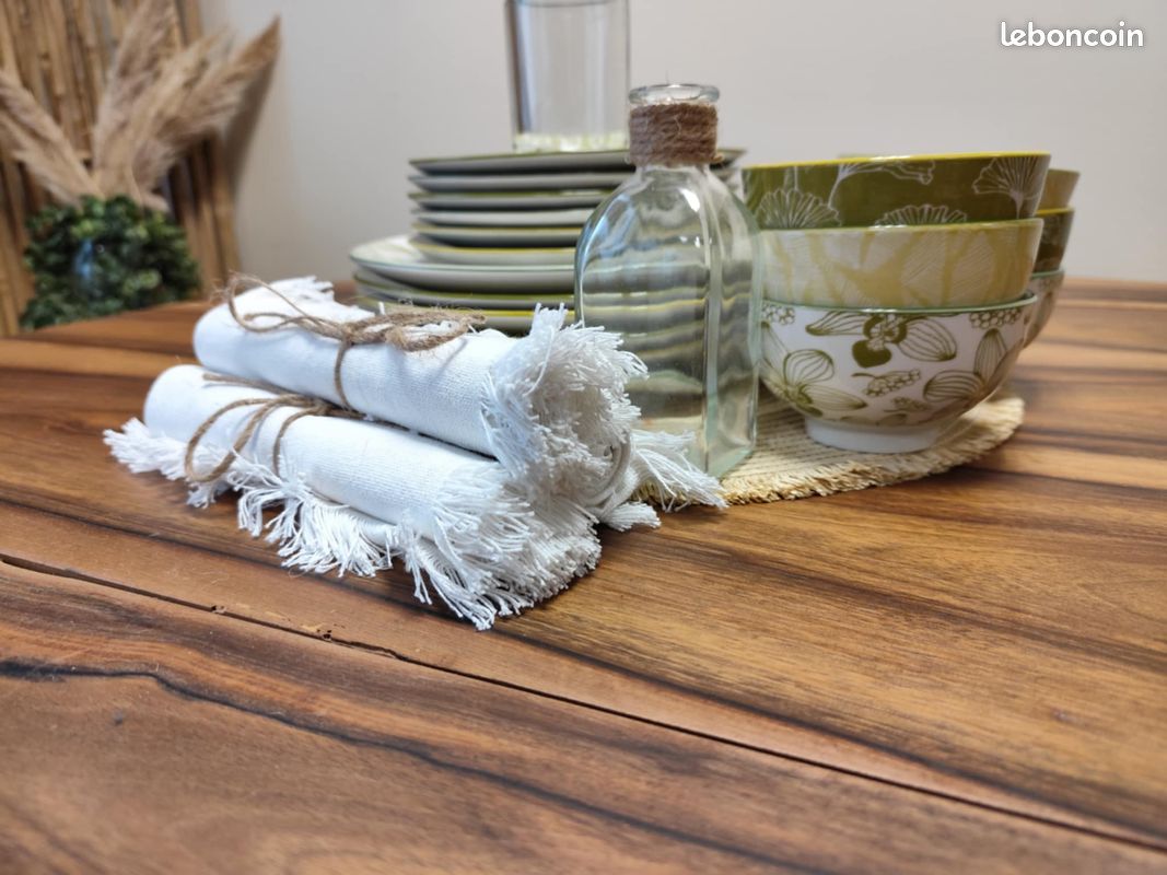 Table d'appoint en noyer deux en une convertible en console bois massif (image 9)