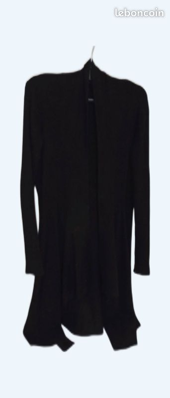 Gilet long noir (image 1)