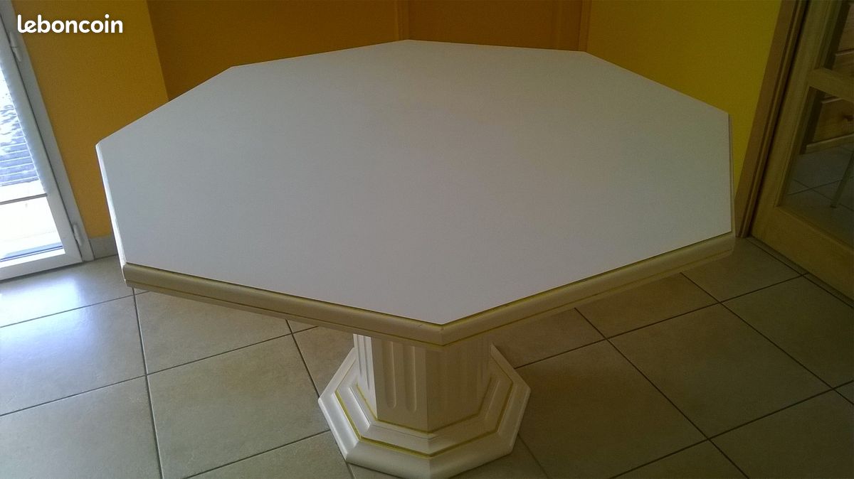 Table chene massif octogonale (image 3)